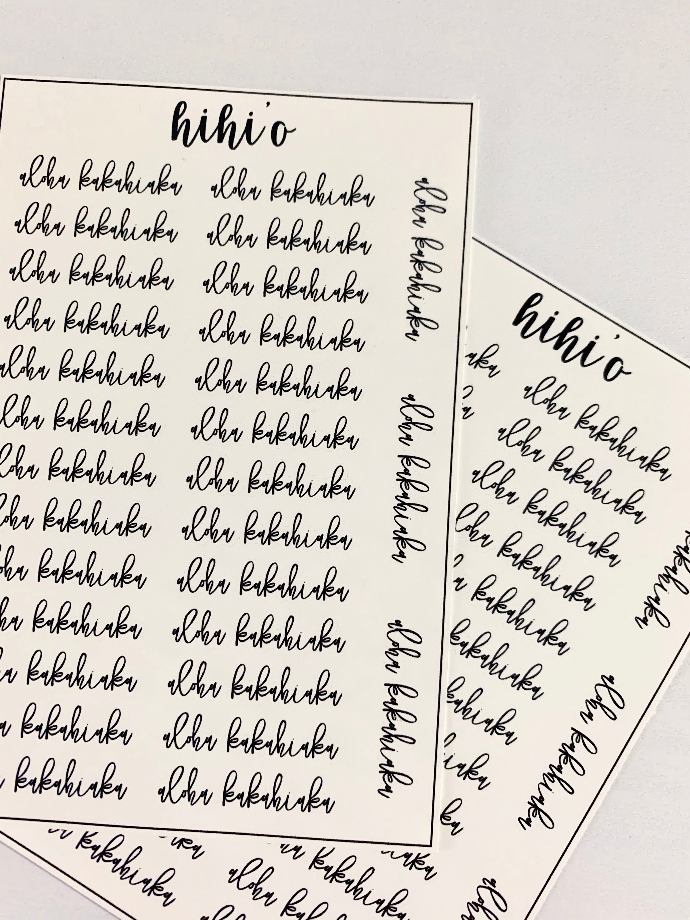 ALOHA KAKAHIAKA (SCRIPT) PEPILI ʻALEMANAKA