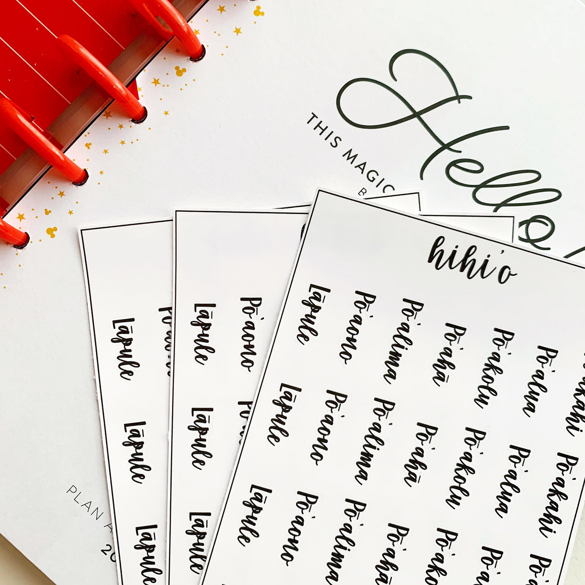 PEPILI ʻALEMANAKA (PLANNER STICKERS)