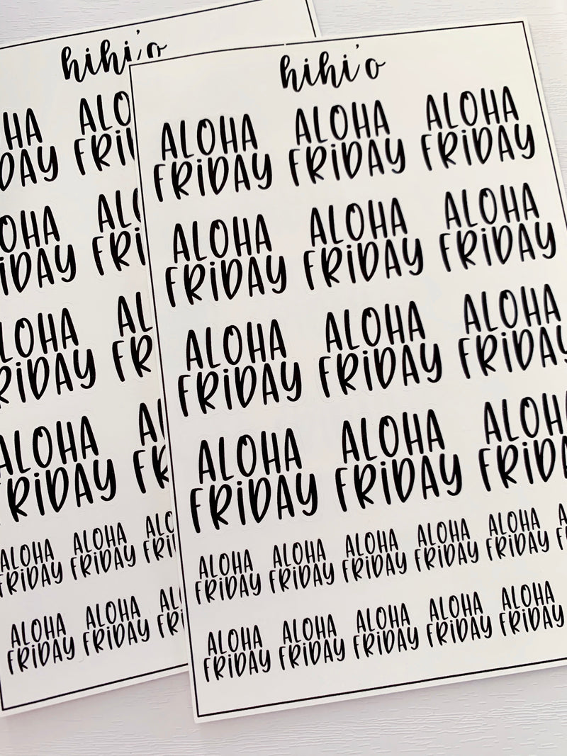 ALOHA FRIDAY PEPILI ʻALEMANAKA