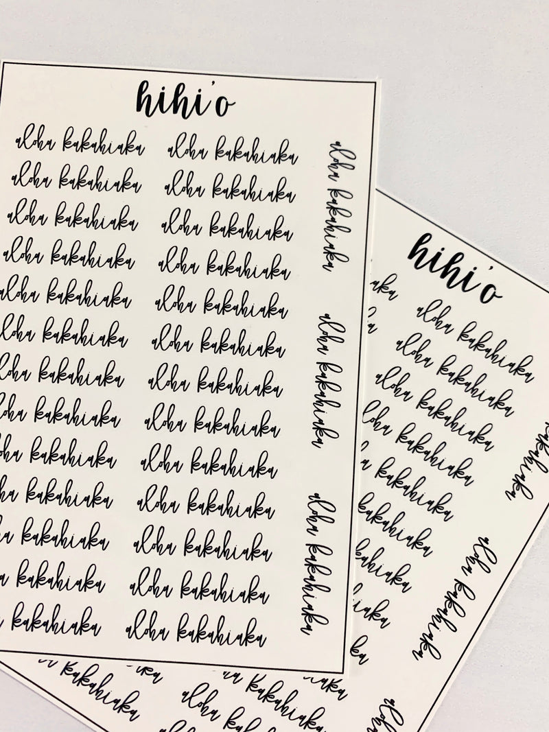 ALOHA KAKAHIAKA (SCRIPT) PEPILI ʻALEMANAKA