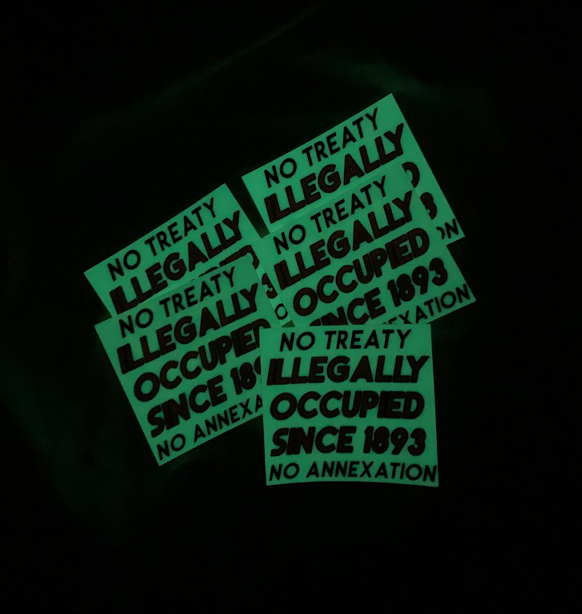 ILLEGALLY OCCUPIED GLOW IN THE DARK PEPILI